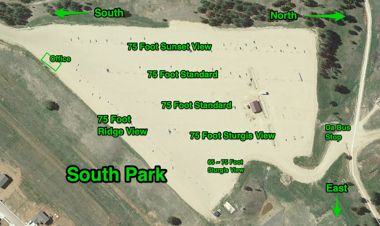 Sturgis RV Parks - Sturgis Campgrounds - Big Rig RV Park Park - South Park